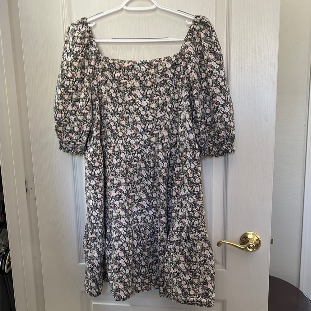 Floral Puff Sleeve Cottagecore Babydoll Style Dress